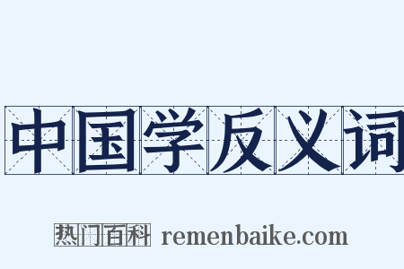 中国学反义词是什么意思的图片